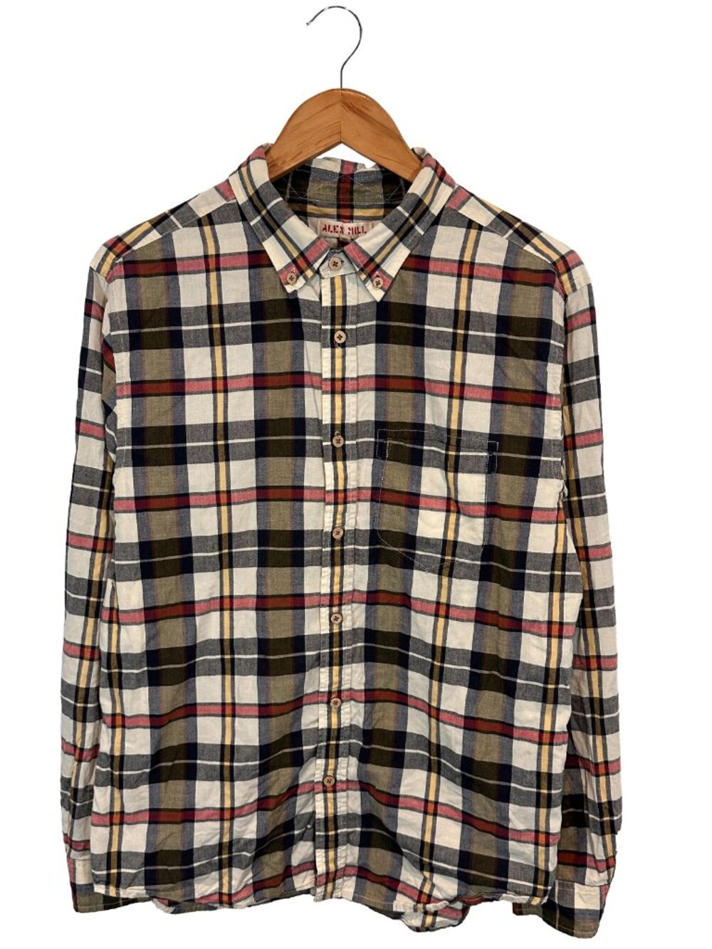 Alex Mill Plaid Cotton Button Up Shirt Size Mens L